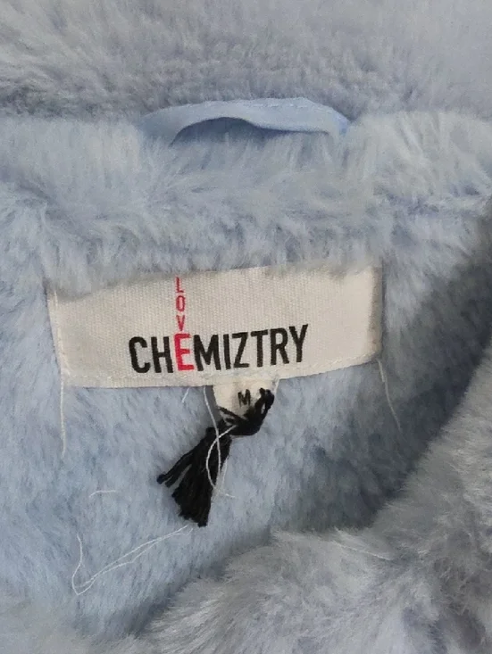 Chemistry Pastel Blue Plush Teddy Jacket - Picture 3 of 5